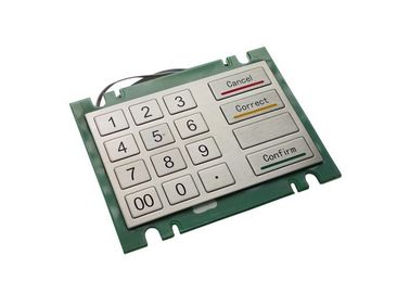 Bank-Maschinen-Tastatur PCI CDM für AES DES TDES, 16 große Schlüssel-Edelstahl-Tastatur