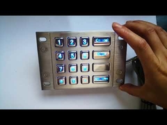 16 key metal keypad with LED